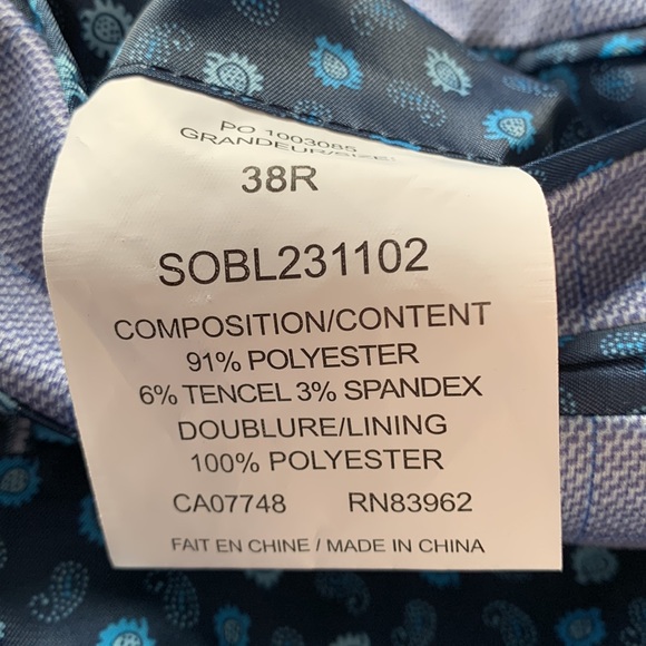 🔥🔥🔥Soul of London Light Blue Sport Jacket size 38 or S🔥🔥🔥 - Picture 11 of 12
